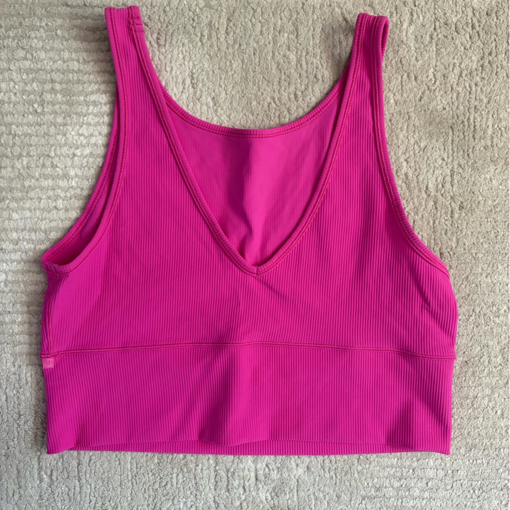 Pink Lululemon V-neck Tank Top